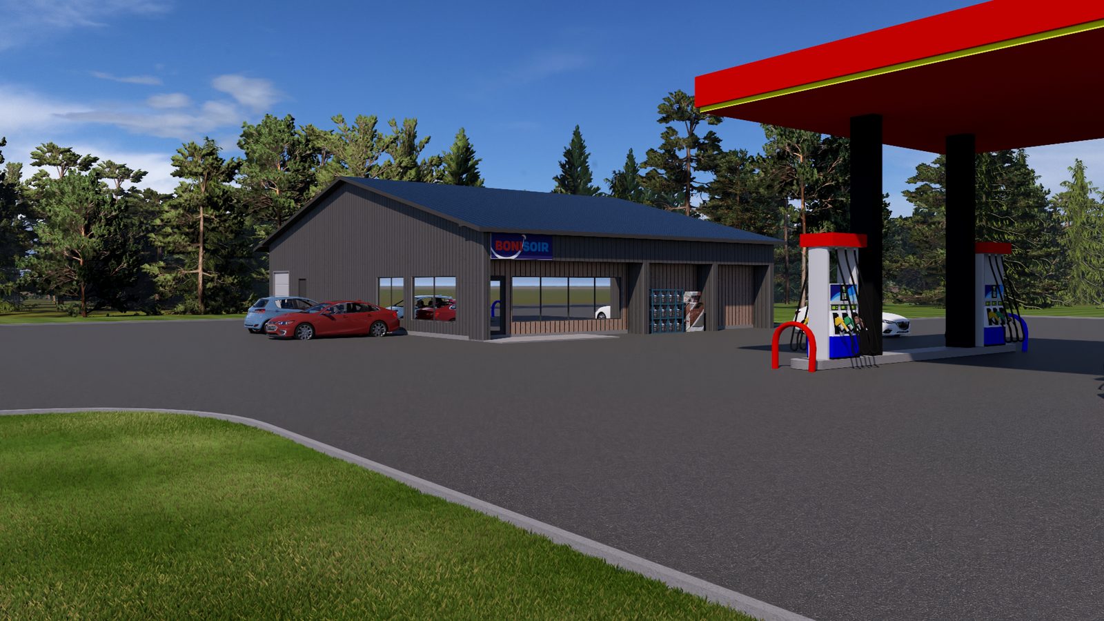 Station-service et dépanneur