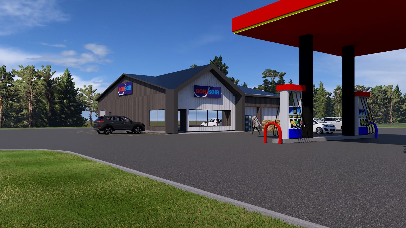 Station-service et dépanneur