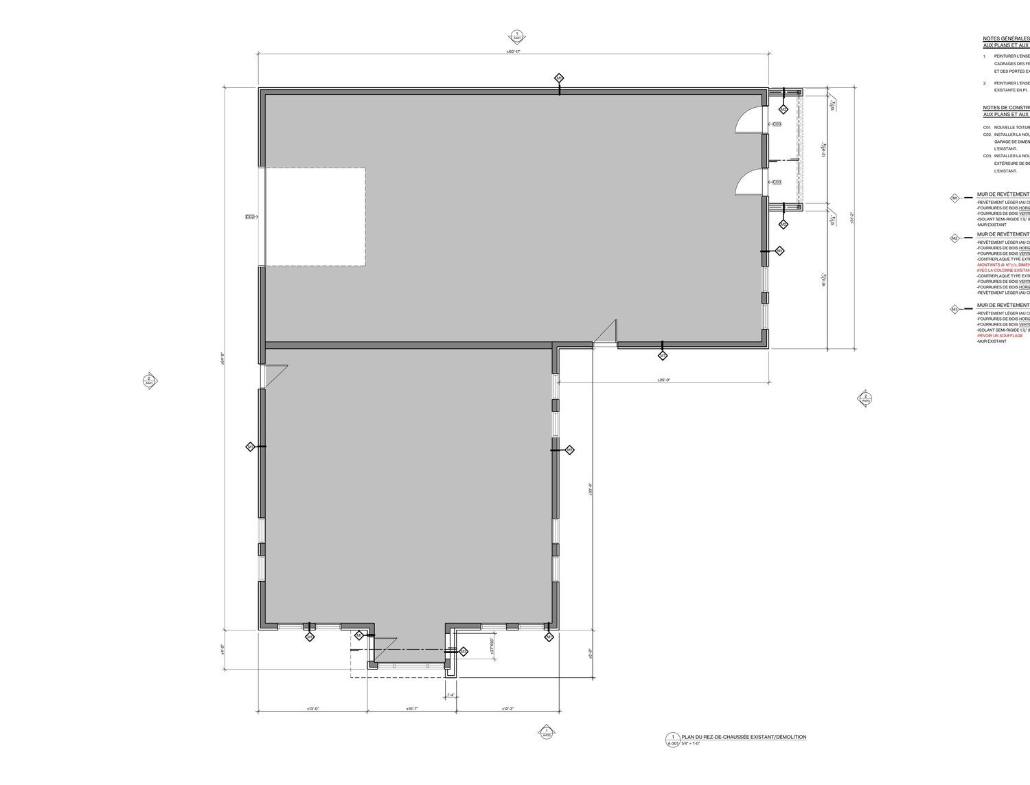 Plans pour construction